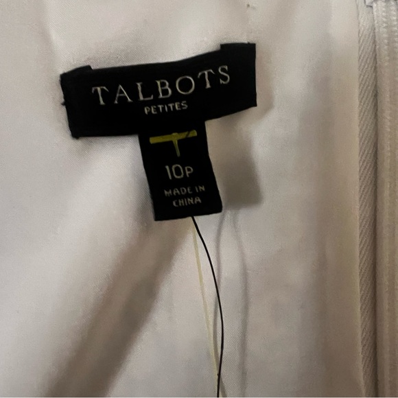 Talbots Grecian Tile White And Blue Fit And Flare Dress - Picture 9 of 9